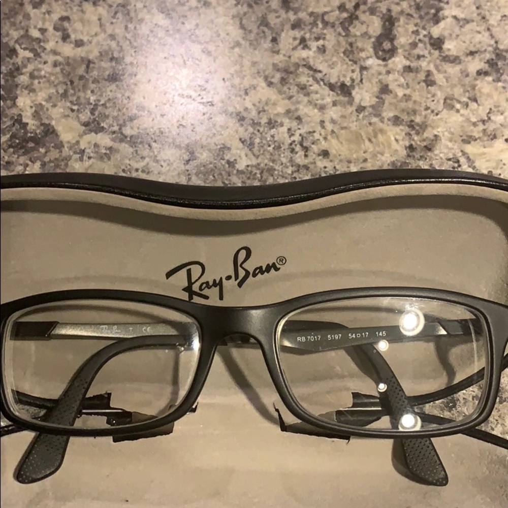Ray-Ban prescription glasses with case.